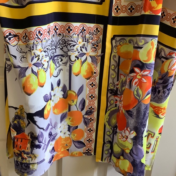 David Meister Open Front Kimono Golden Multi Sicilian SZ M/L - Picture 4 of 13